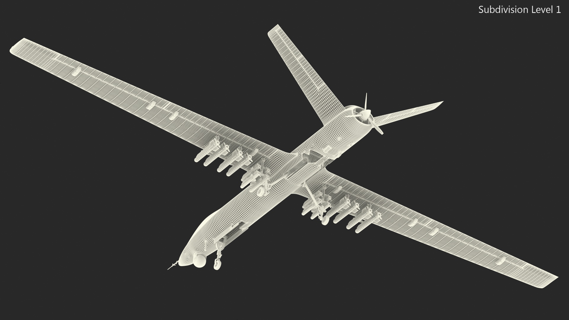 Hunter Killer Surveillance UAV Rigged 3D