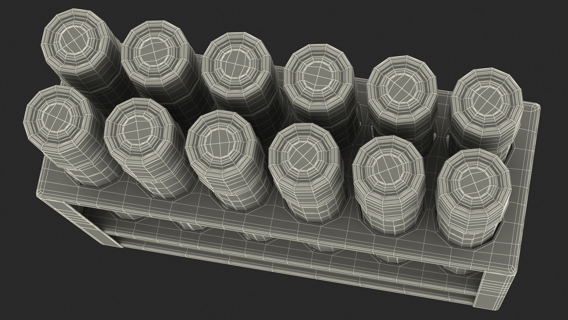 3D Full Test Tube Rack with Positive Covid 19 Tests model