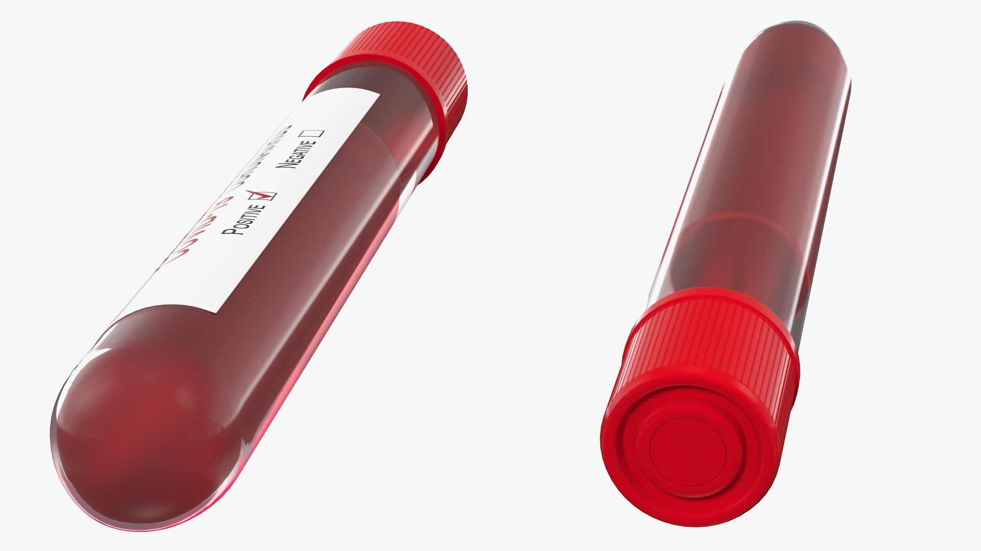 3D Full Test Tube Rack with Positive Covid 19 Tests model