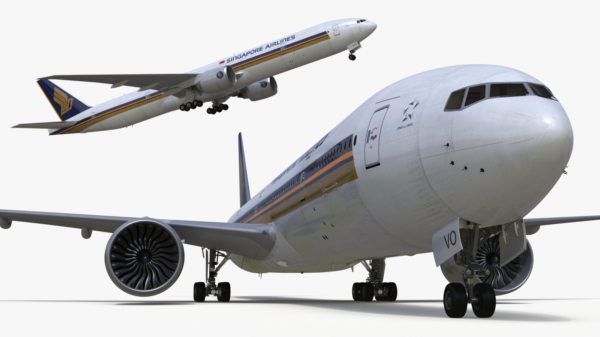 Singapore Airlines Boeing 777 3D model