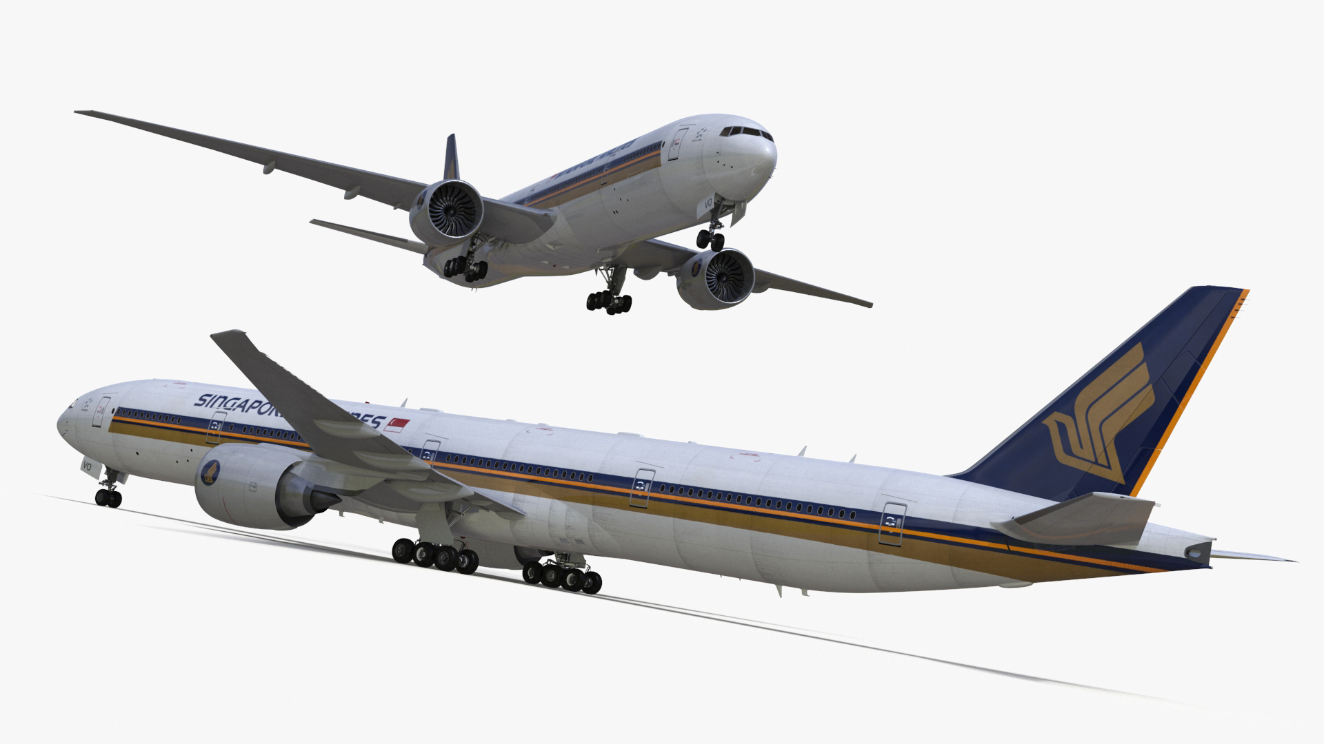 Singapore Airlines Boeing 777 3D model