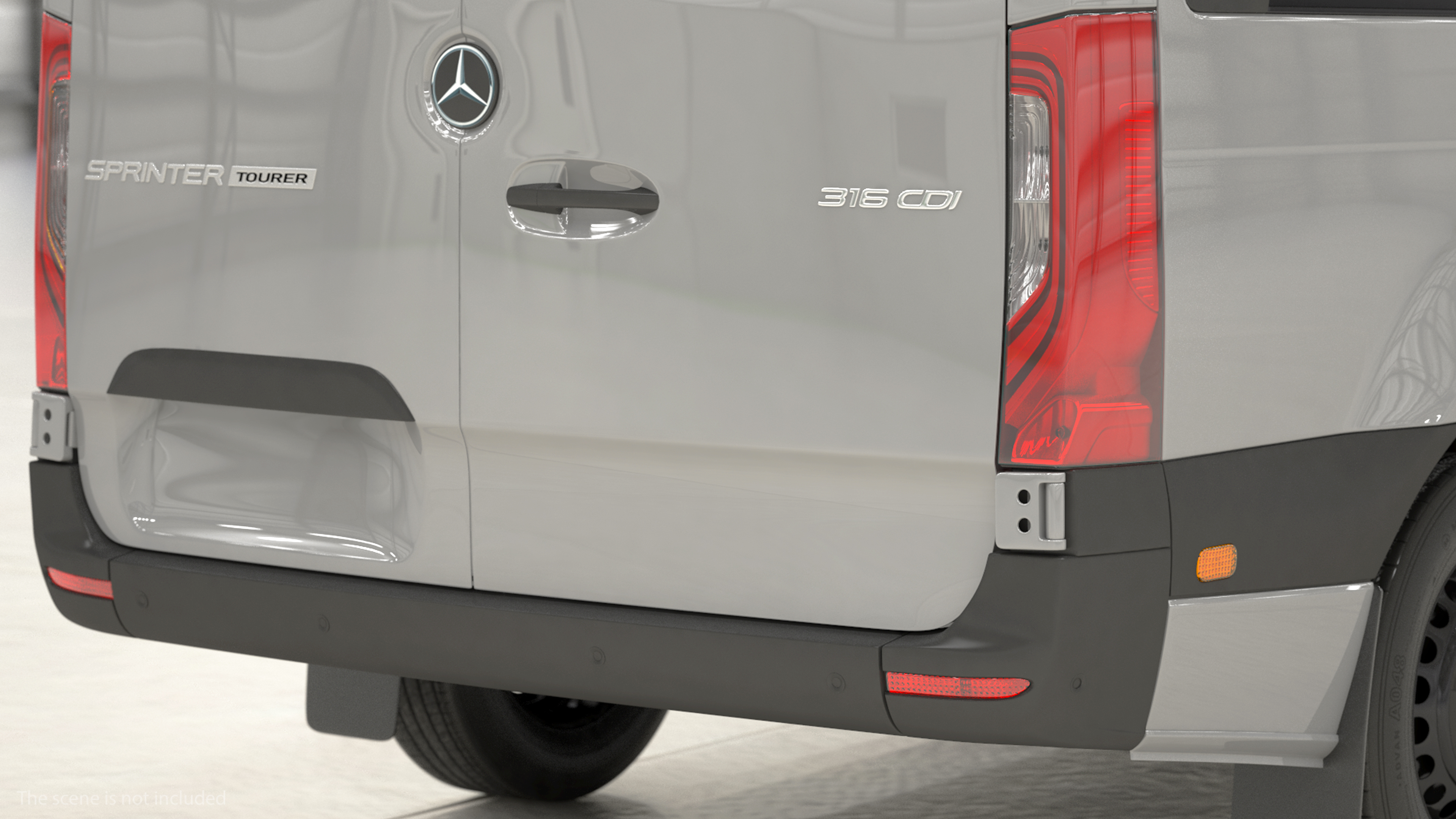 3D model Mercedes-Benz Sprinter Compact Van Simple Interior