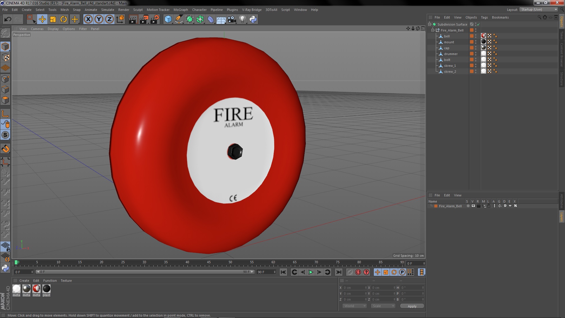 3D model Fire Alarm Bell