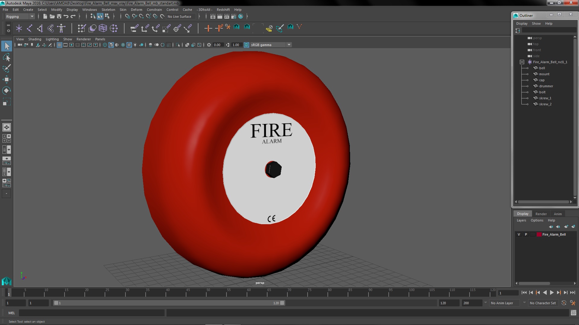 3D model Fire Alarm Bell