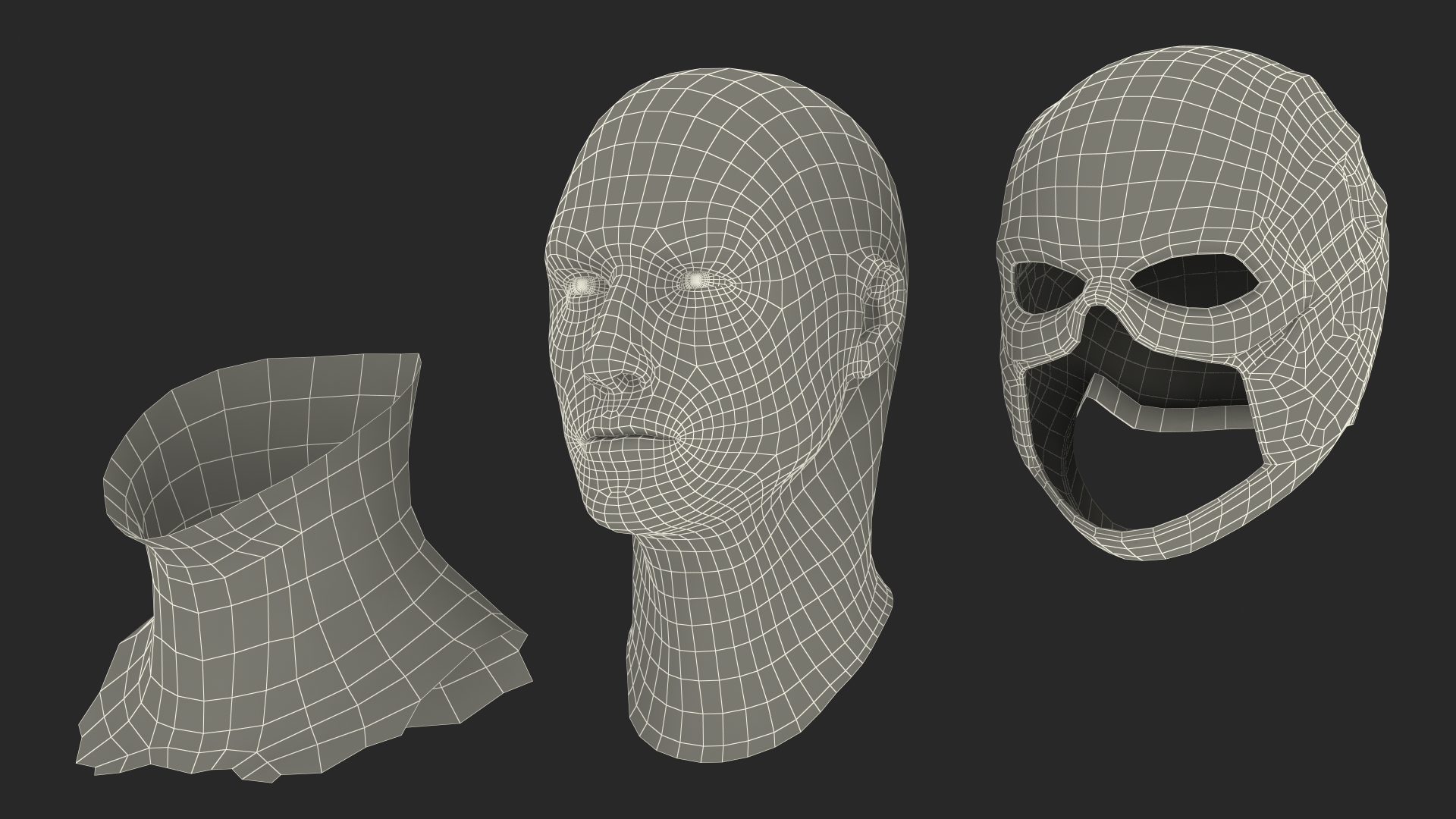 Character Superhero Head 3D model