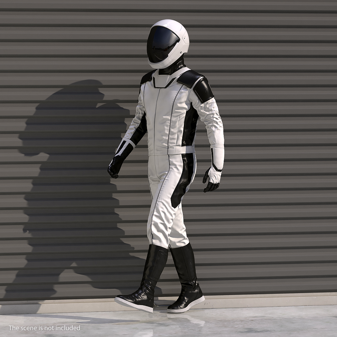 Futuristic Astronaut Space Suit Walking Pose 3D model