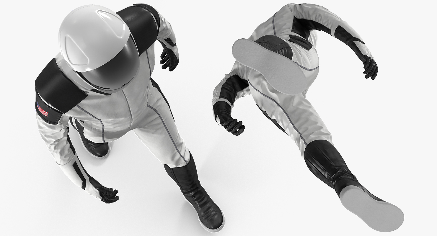 Futuristic Astronaut Space Suit Walking Pose 3D model