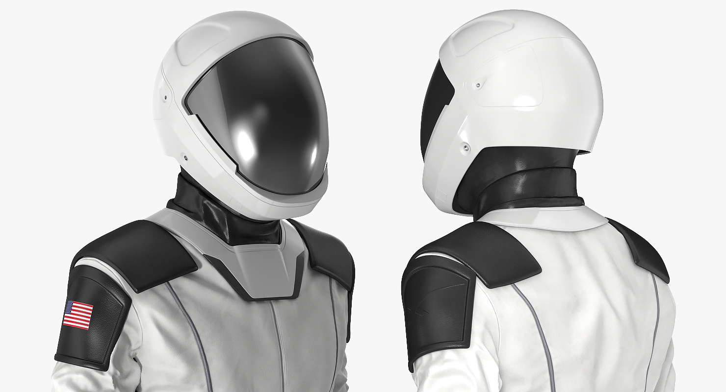 Futuristic Astronaut Space Suit Walking Pose 3D model