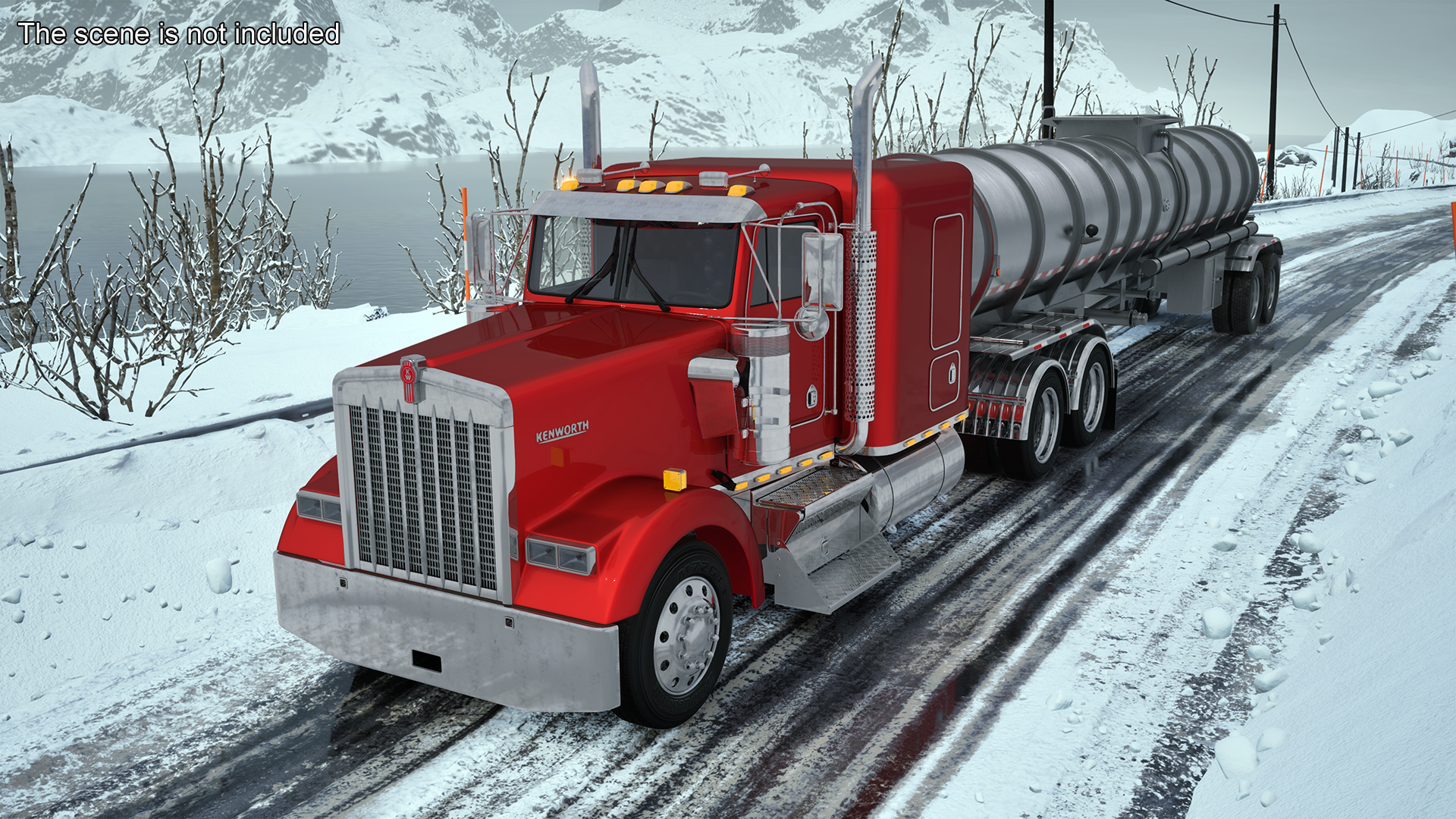 3D Kenworth W900 Tanker Truck