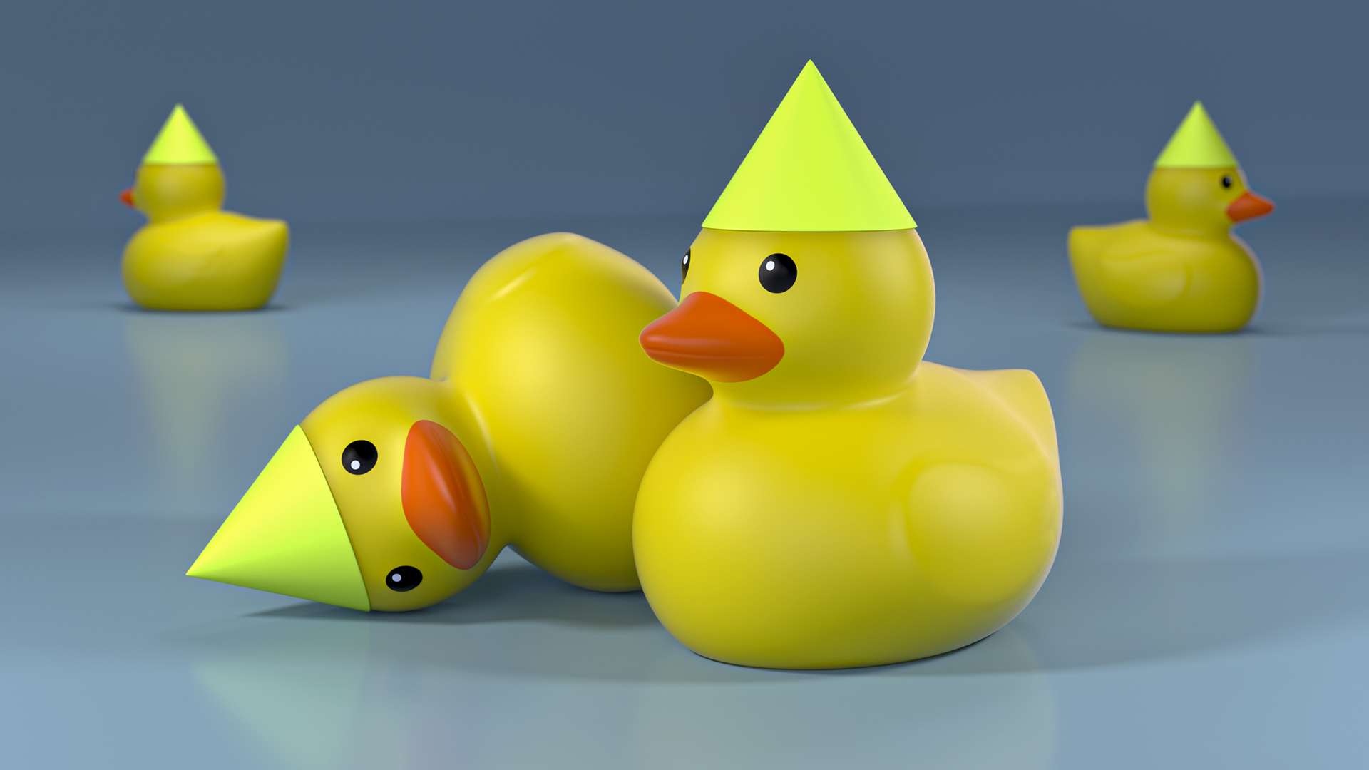 3D Plastic Cap Green for Rubber Duck model