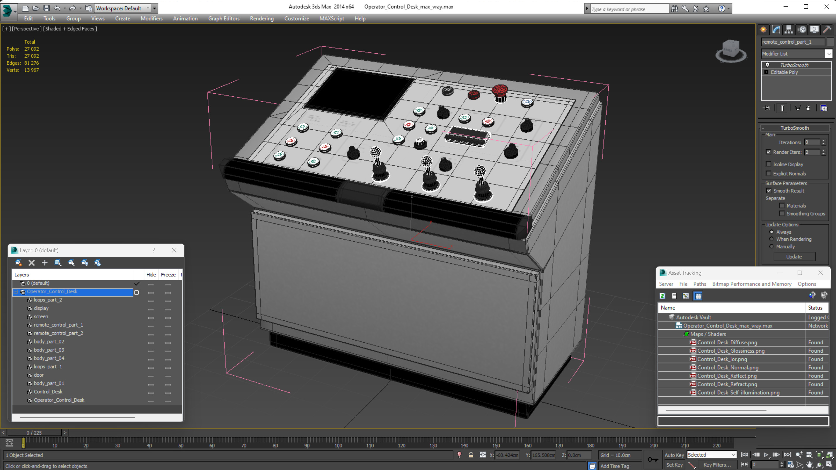 3D Operator Control Desk