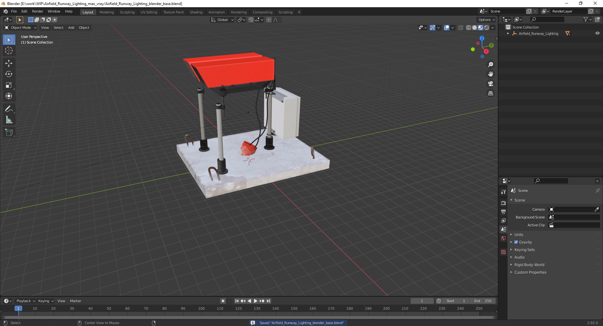 Airfield Runway Lighting 3D model