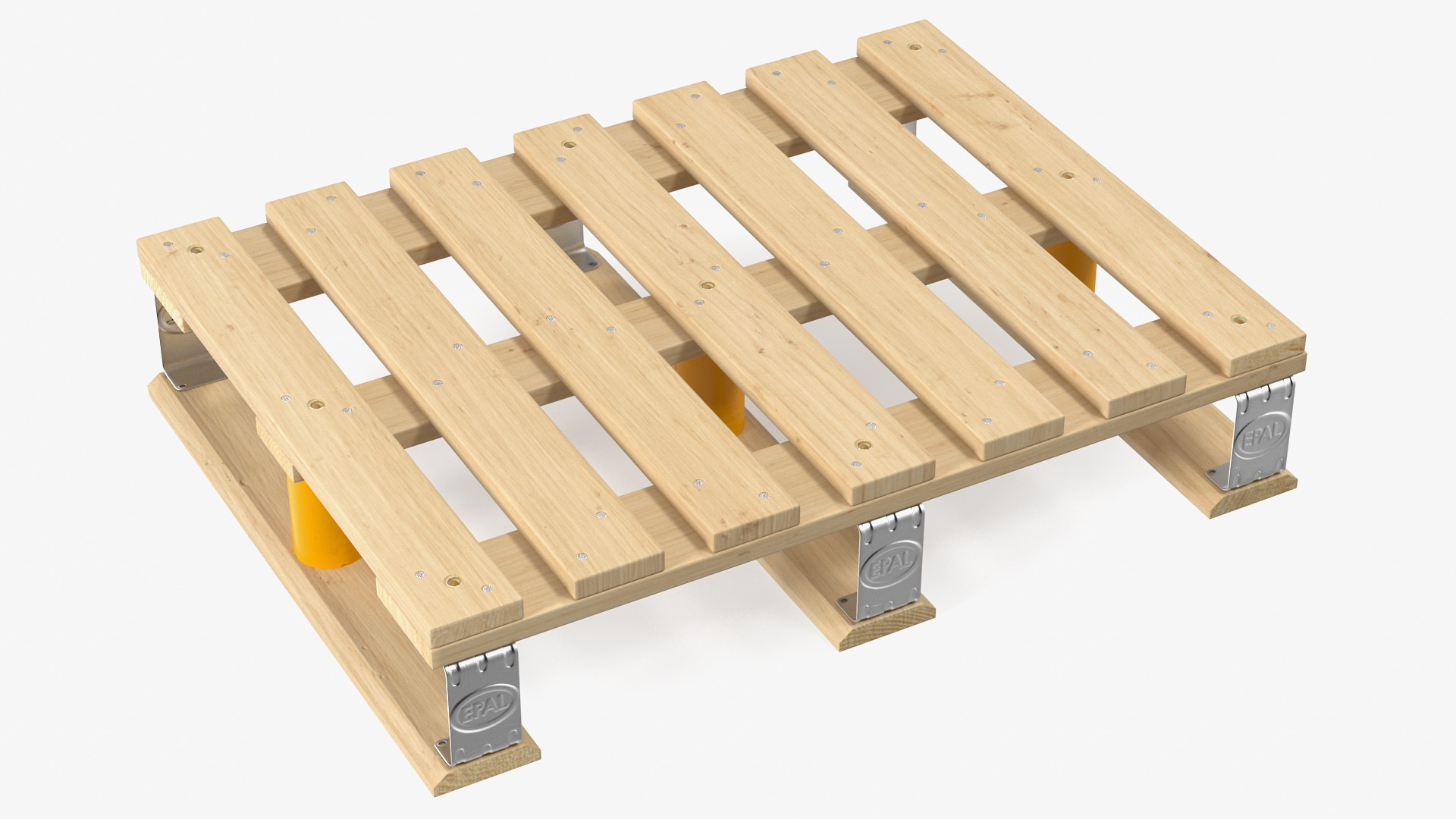 3D model Wooden EPAL Euro 7 Half Pallet