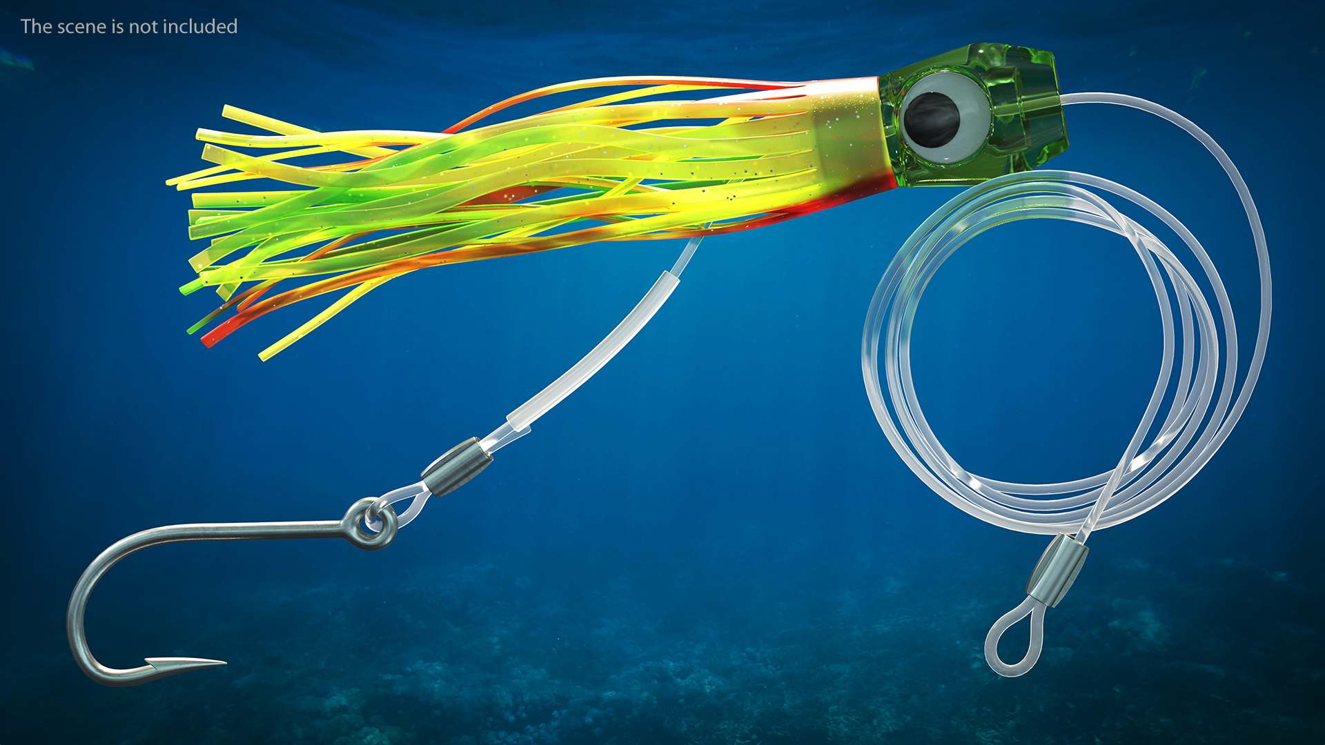 Squid Skirt Marlin Tuna Trolling Lure 3D