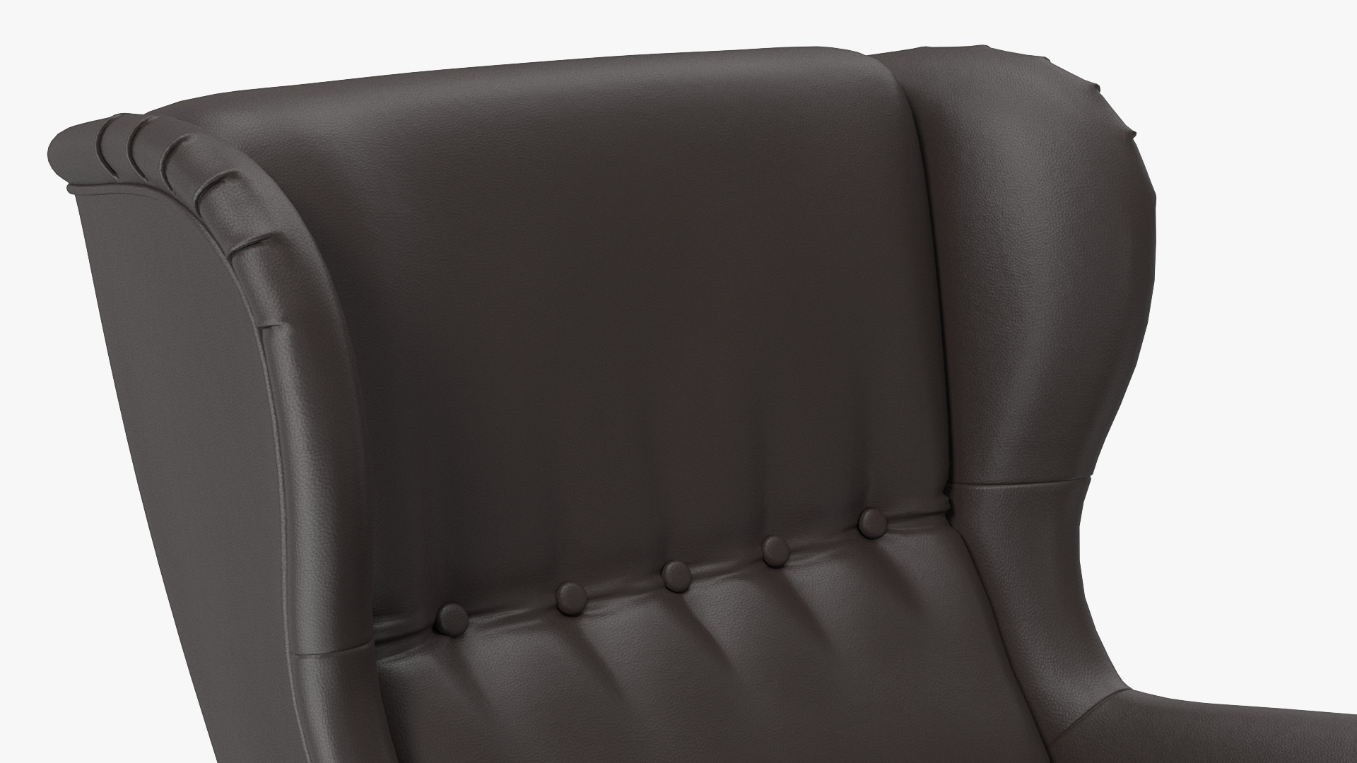 3D Leather Strandmon Wing Chair with Puff model