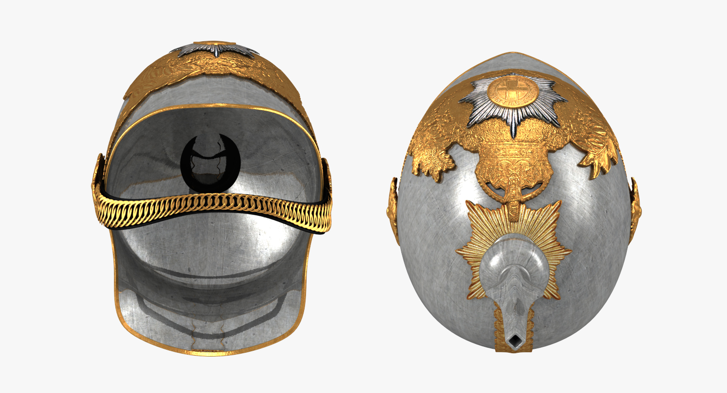 3D British Life Guard Cavalry Helmet model