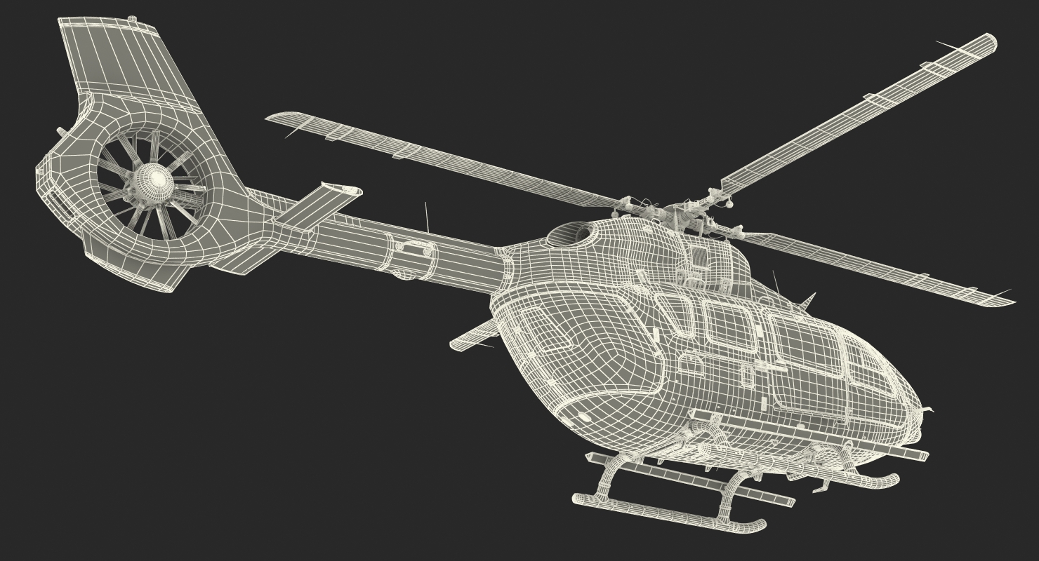 3D Civil Helicopter Airbus H145 model