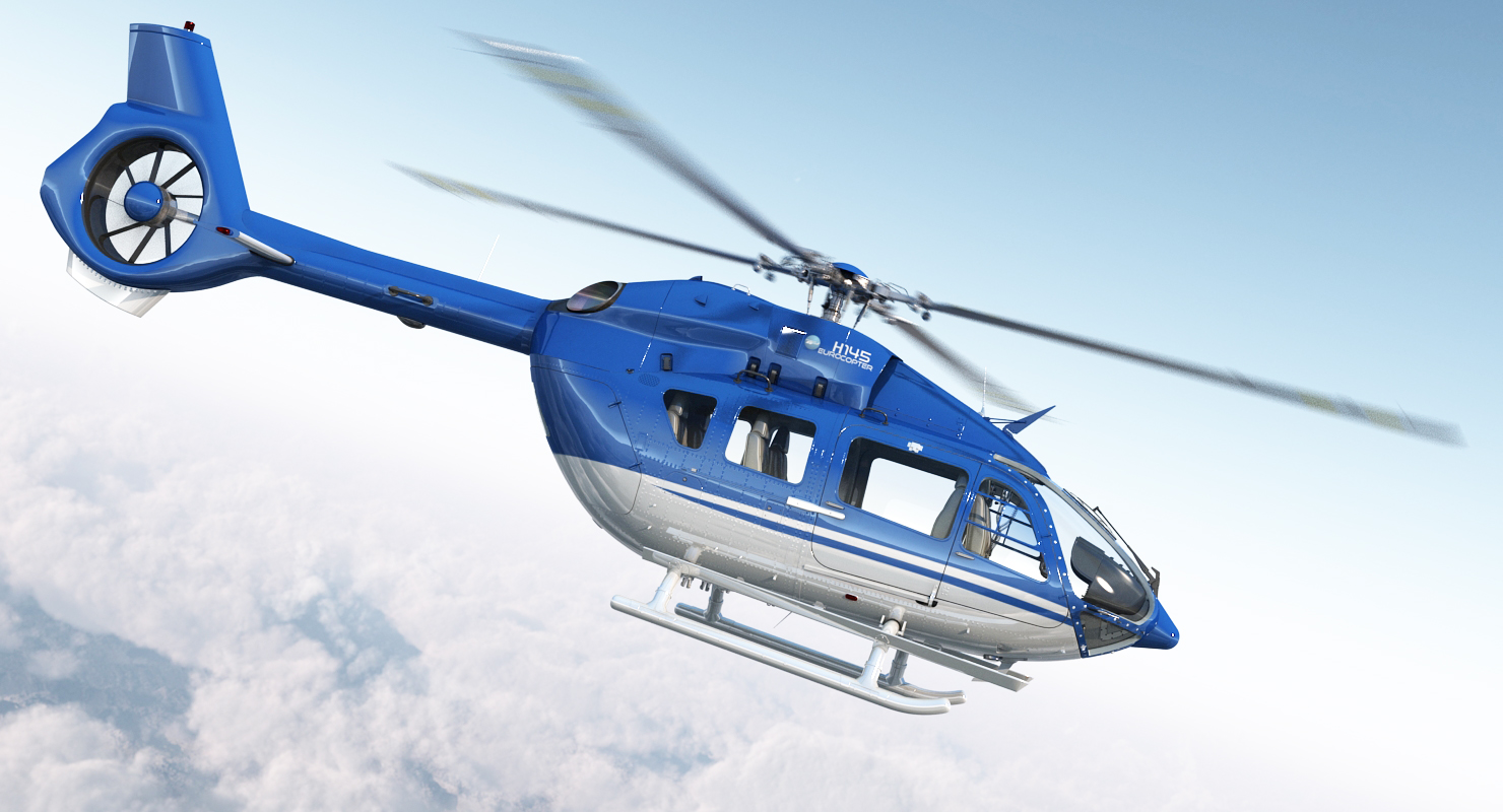 3D Civil Helicopter Airbus H145 model