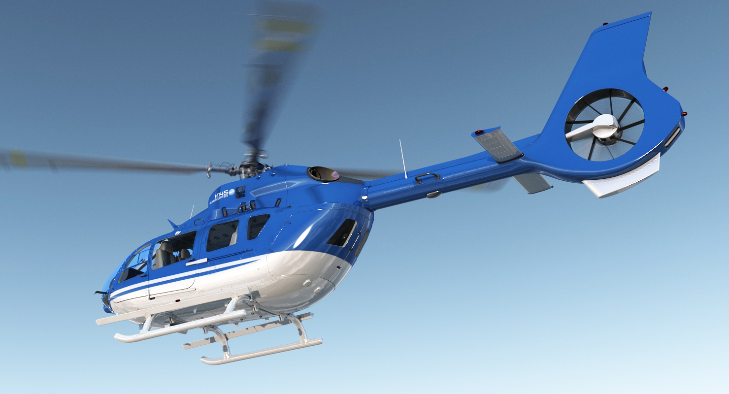 3D Civil Helicopter Airbus H145 model