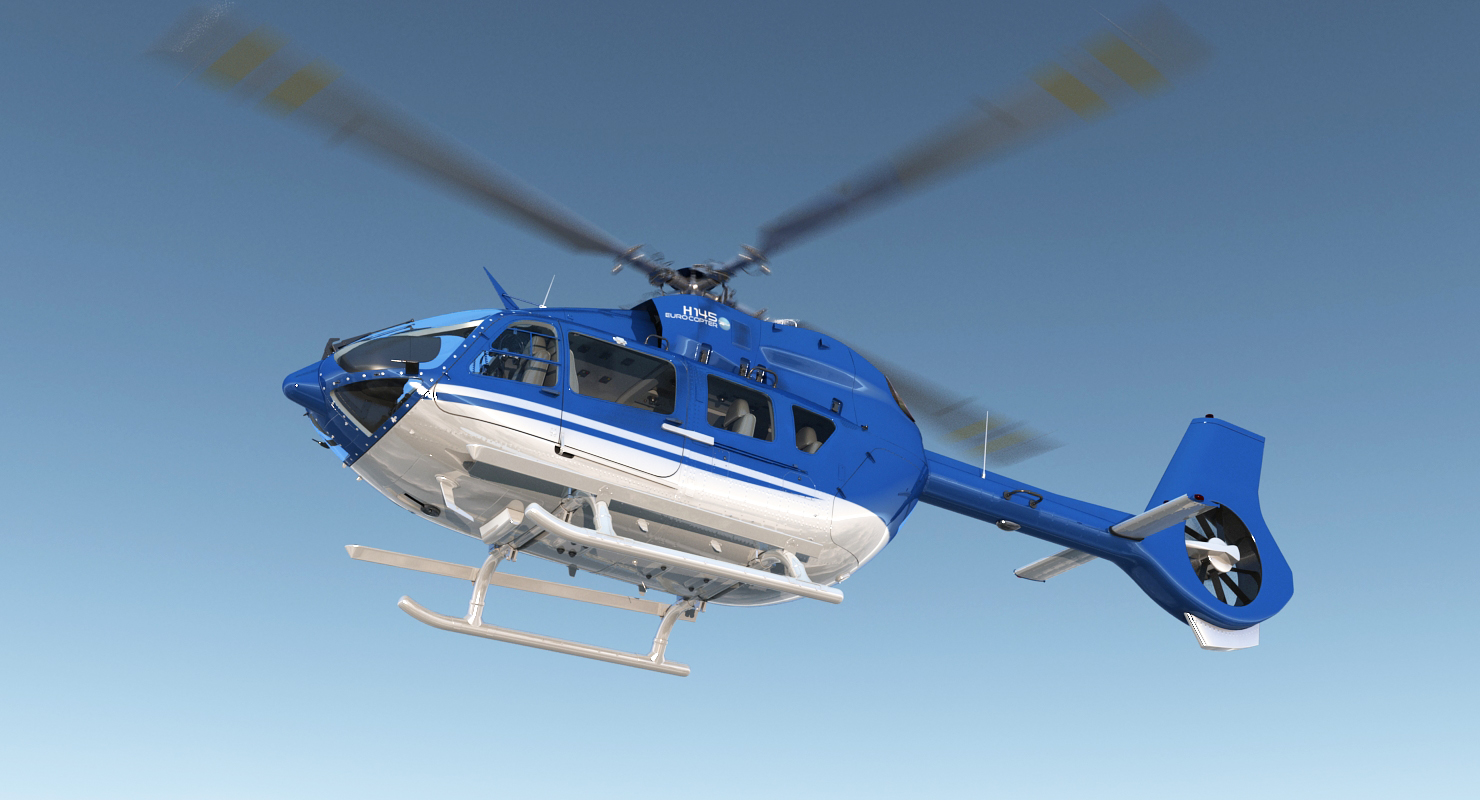 3D Civil Helicopter Airbus H145 model