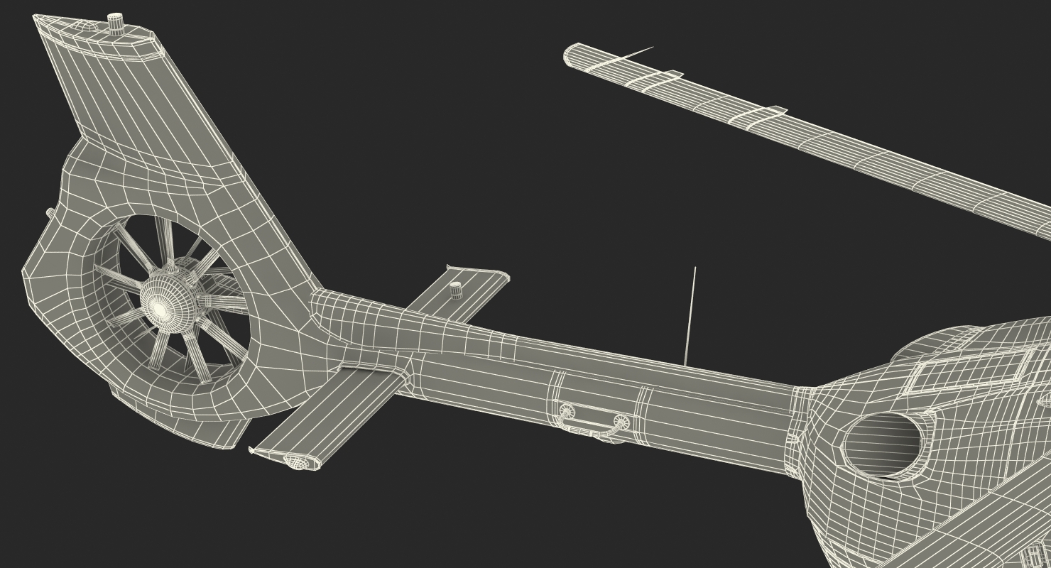 3D Civil Helicopter Airbus H145 model