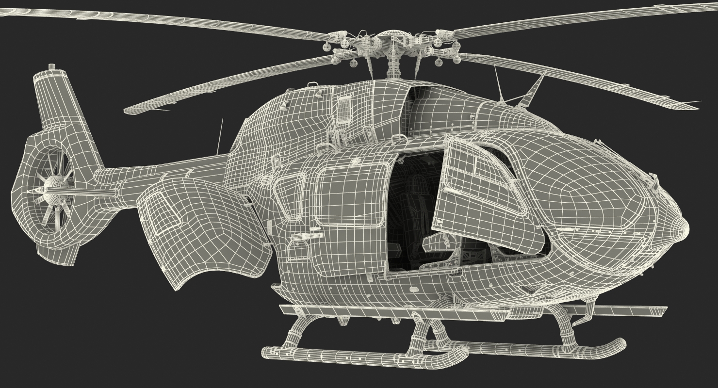 3D Civil Helicopter Airbus H145 model