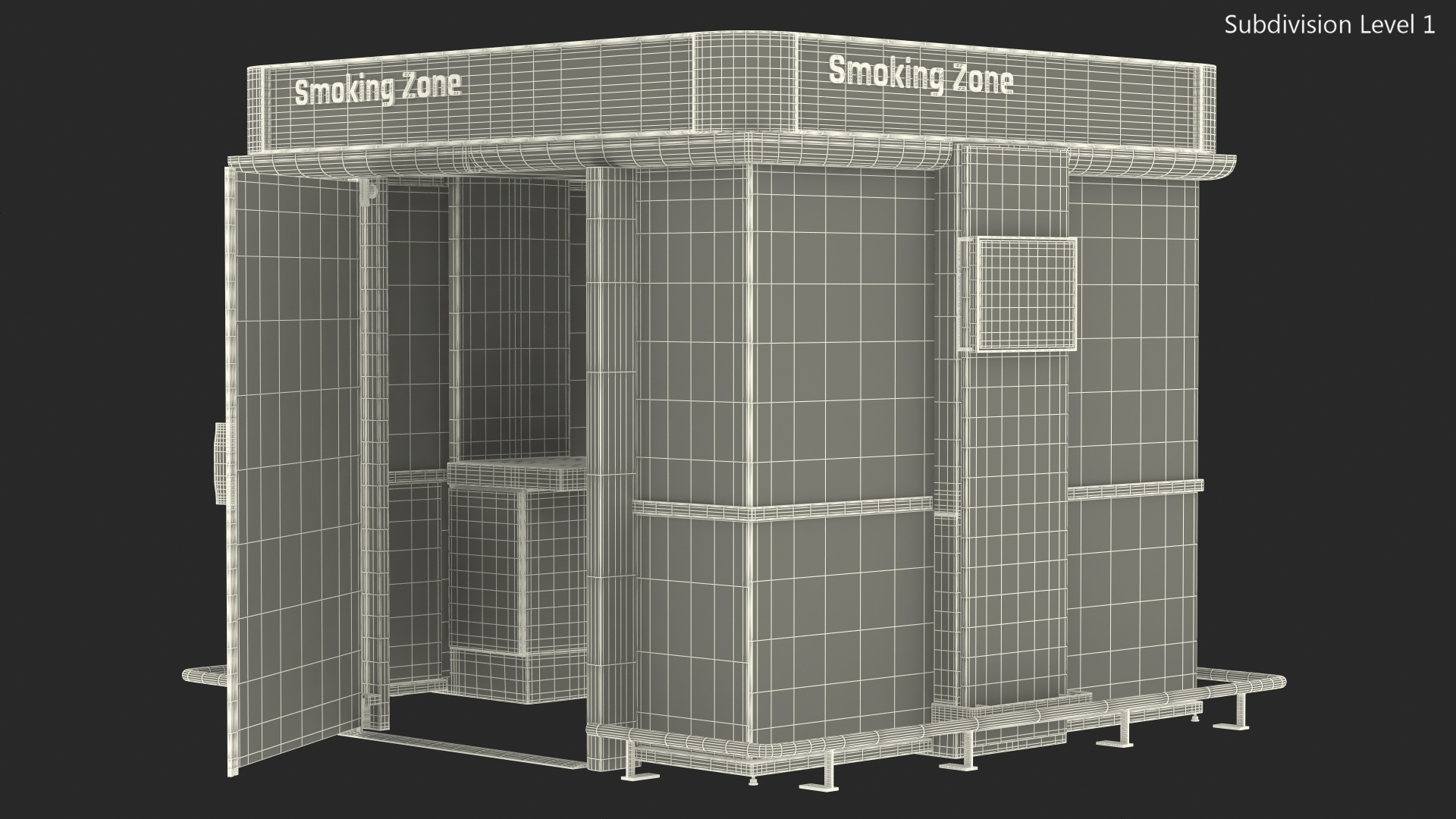 3D model Airport Smoking Zone