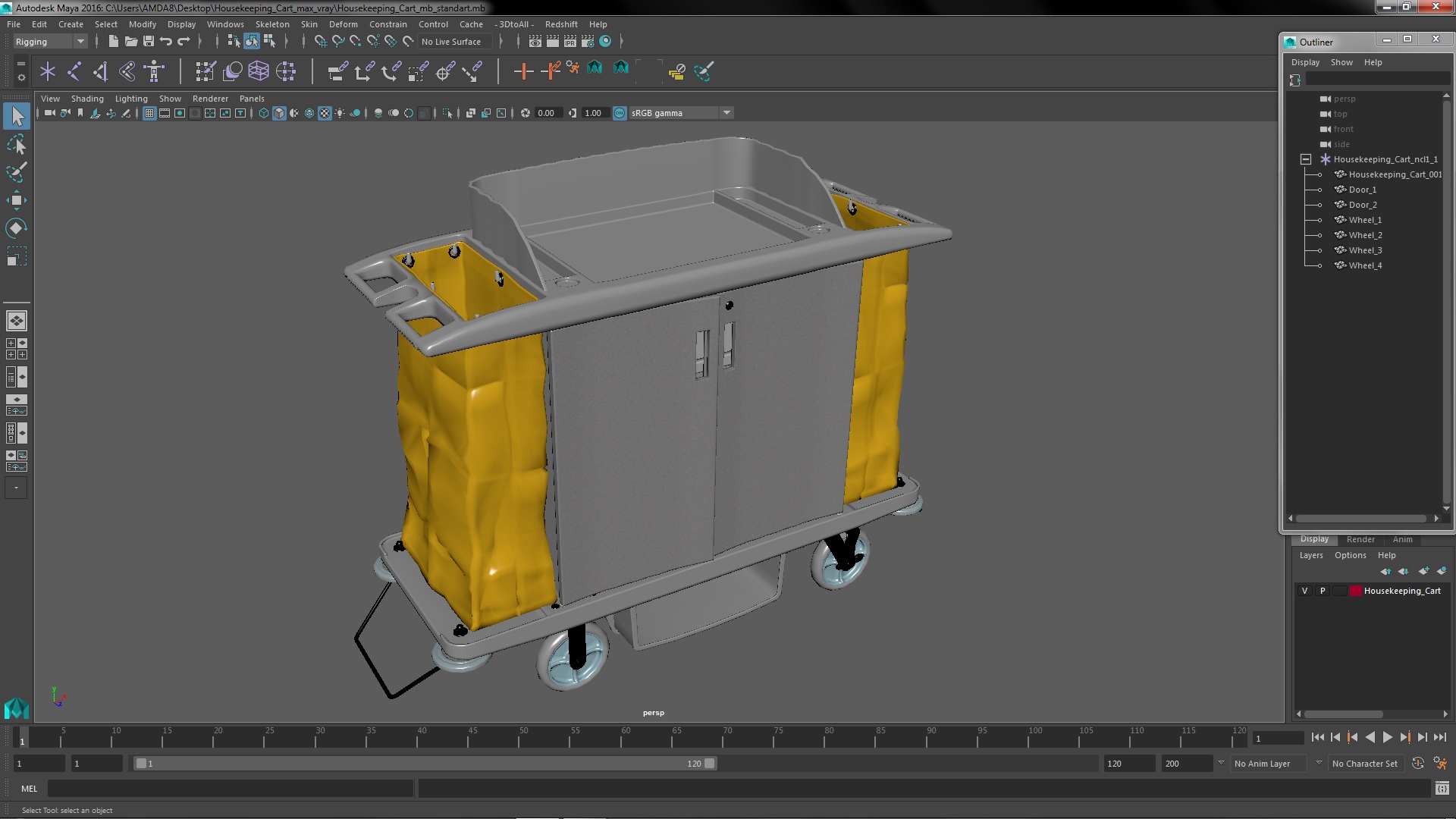 Housekeeping Cart 3D