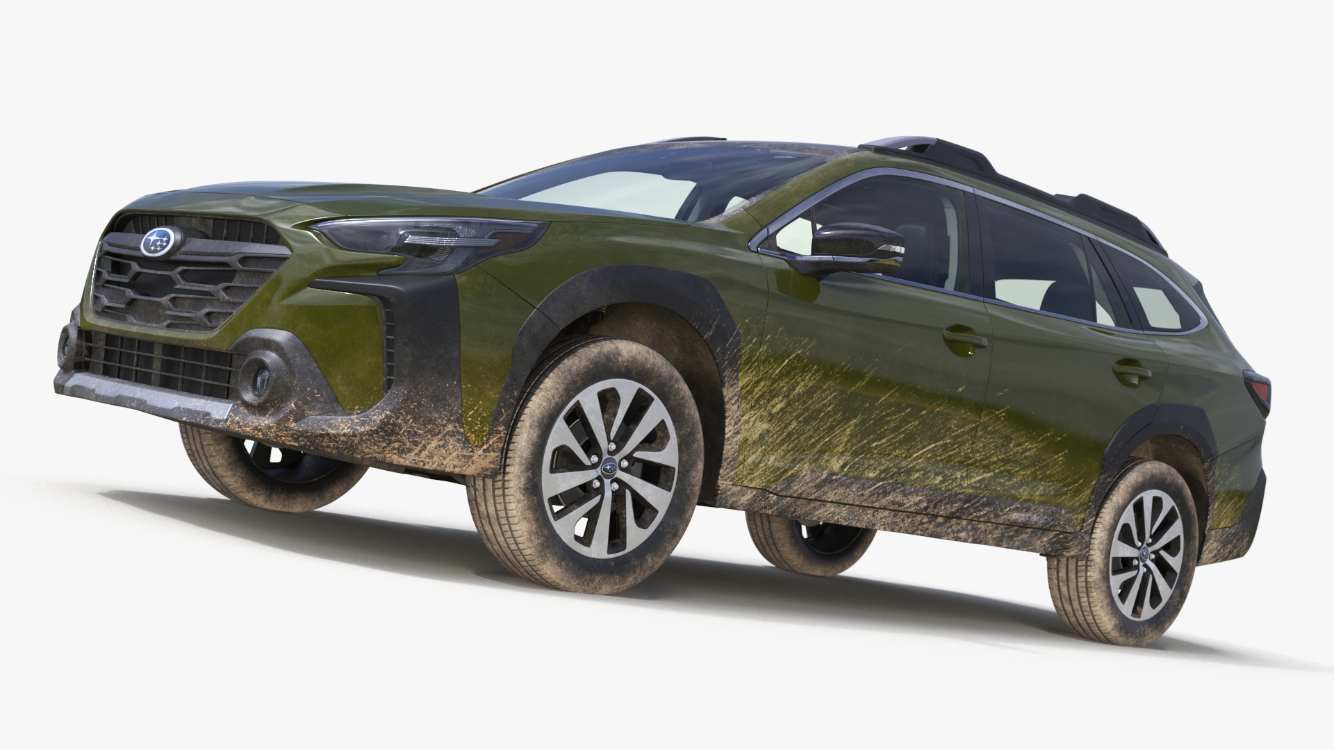 3D Subaru Outback 2025 Green Dirty