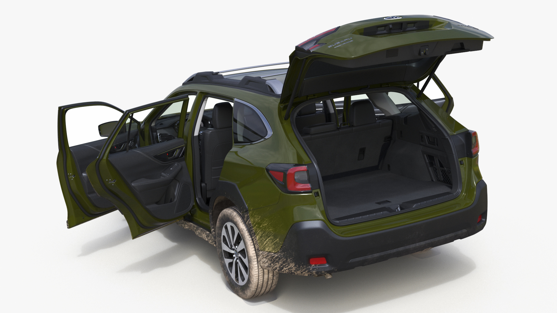 3D Subaru Outback 2025 Green Dirty