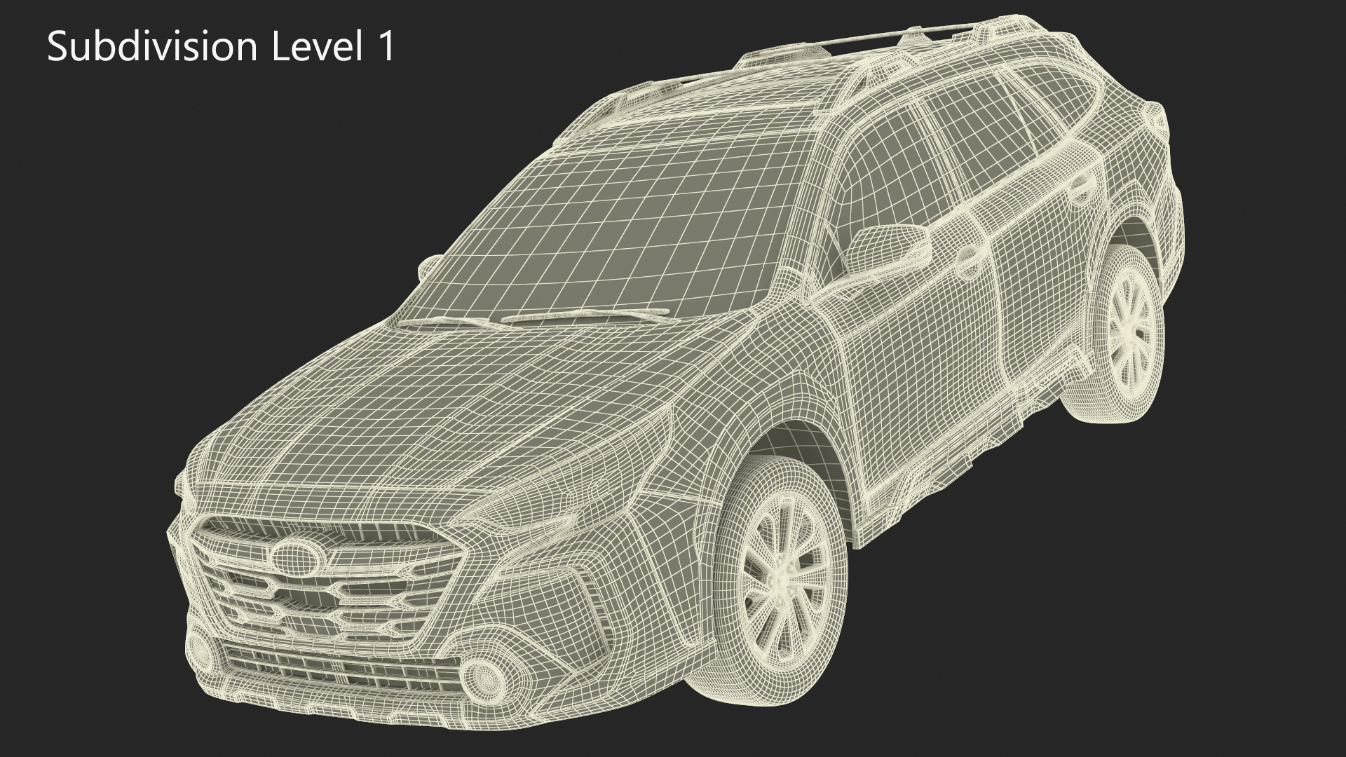 3D Subaru Outback 2025 Green Dirty