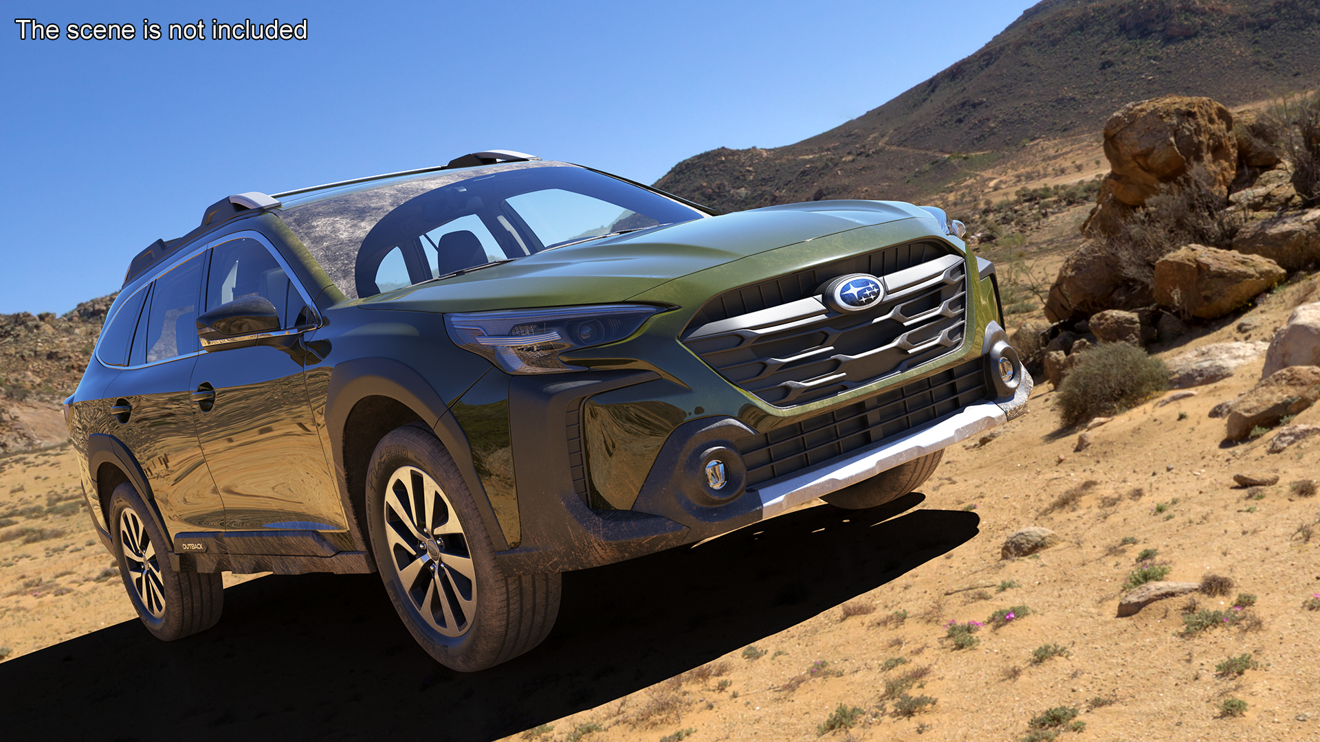 3D Subaru Outback 2025 Green Dirty