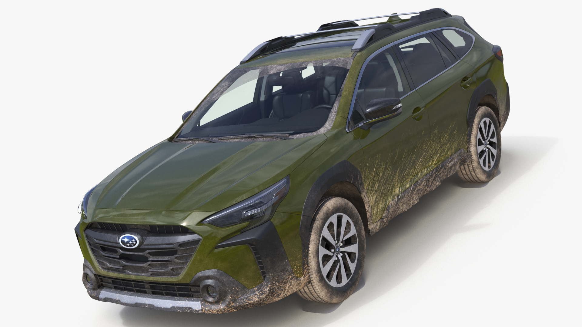 3D Subaru Outback 2025 Green Dirty