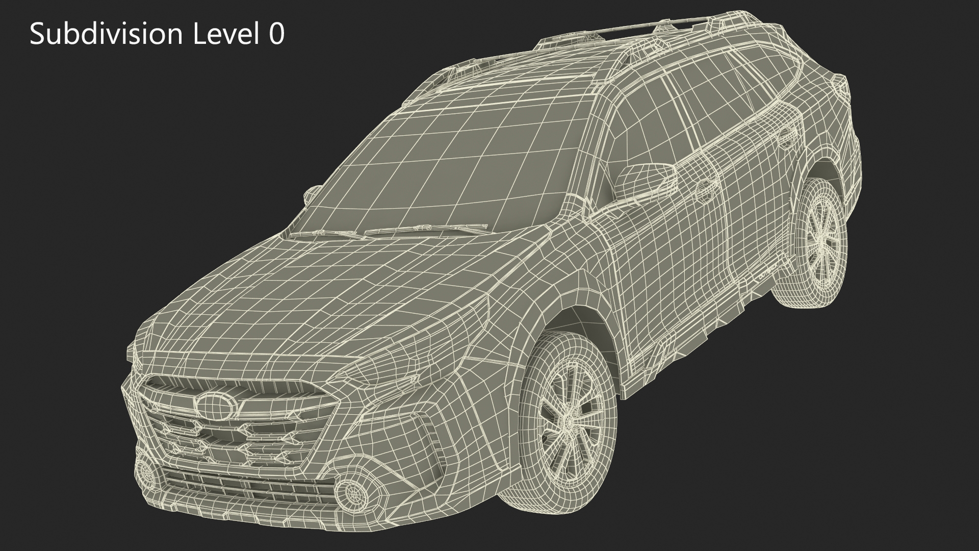 3D Subaru Outback 2025 Green Dirty