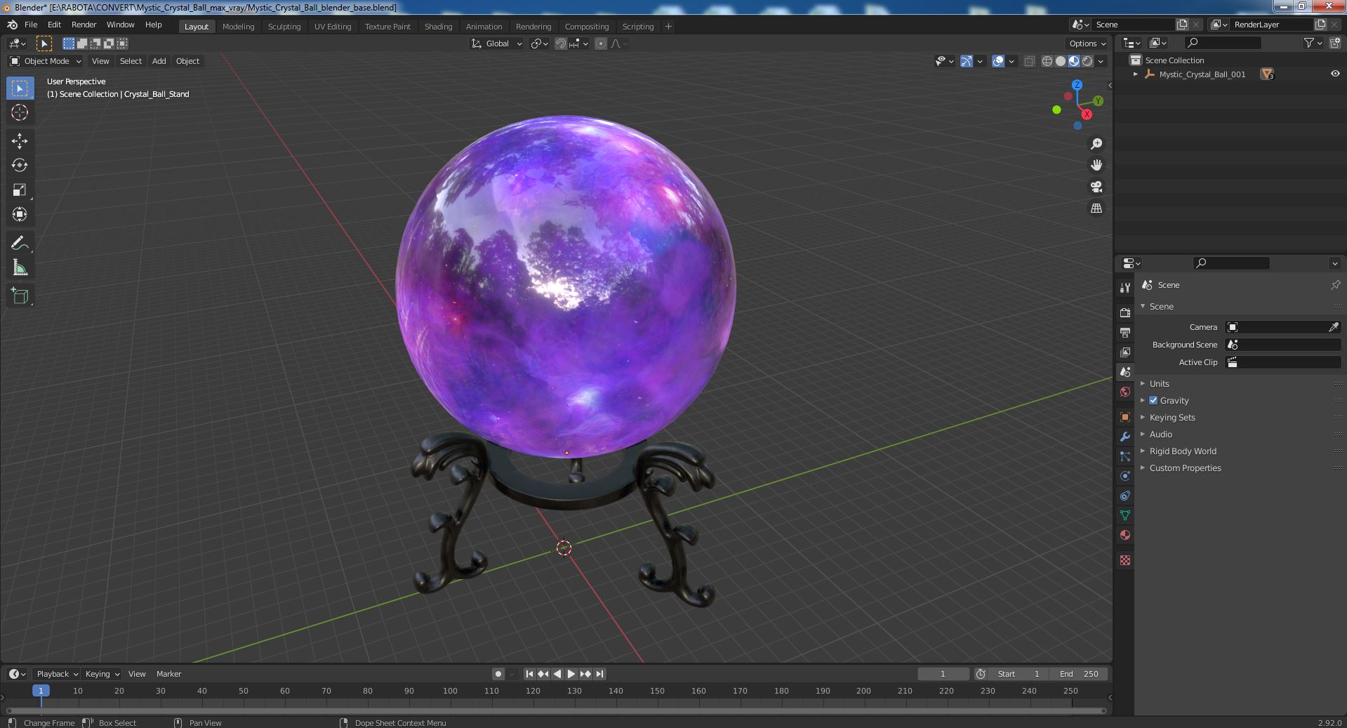 Mystic Crystal Ball 3D model