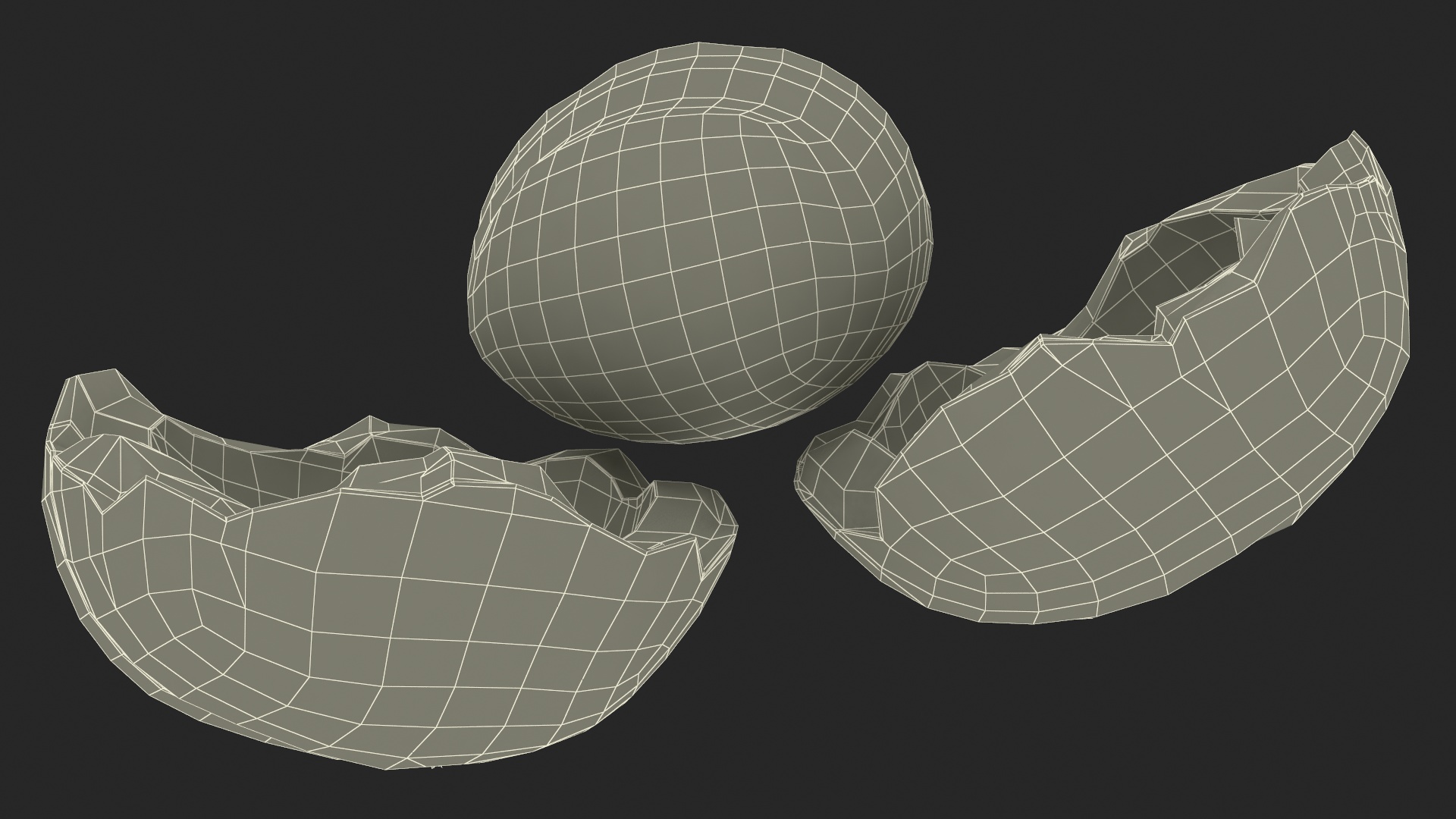 Split Macadamia Nut 3D model