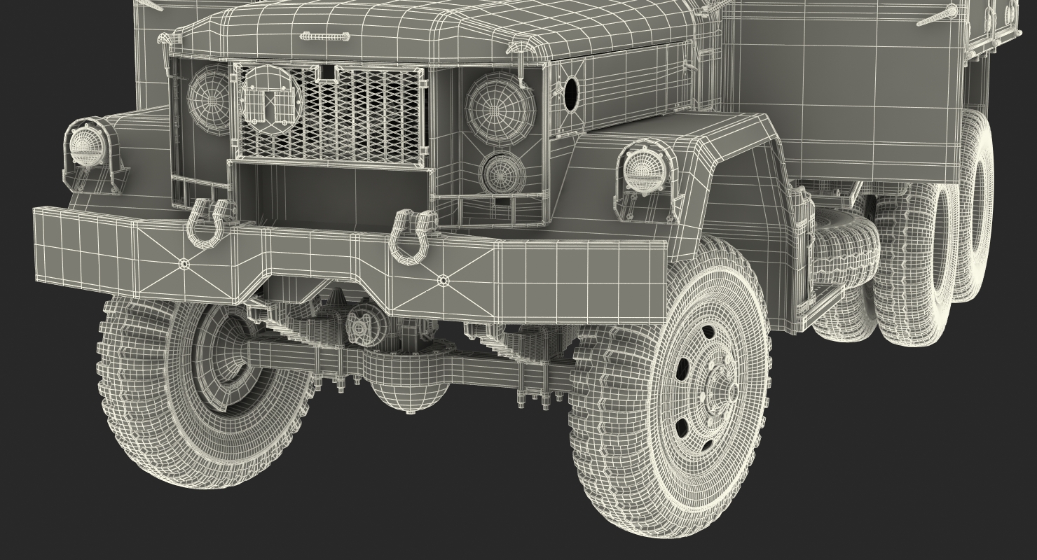 3D US Army Cargo Truck M35 model