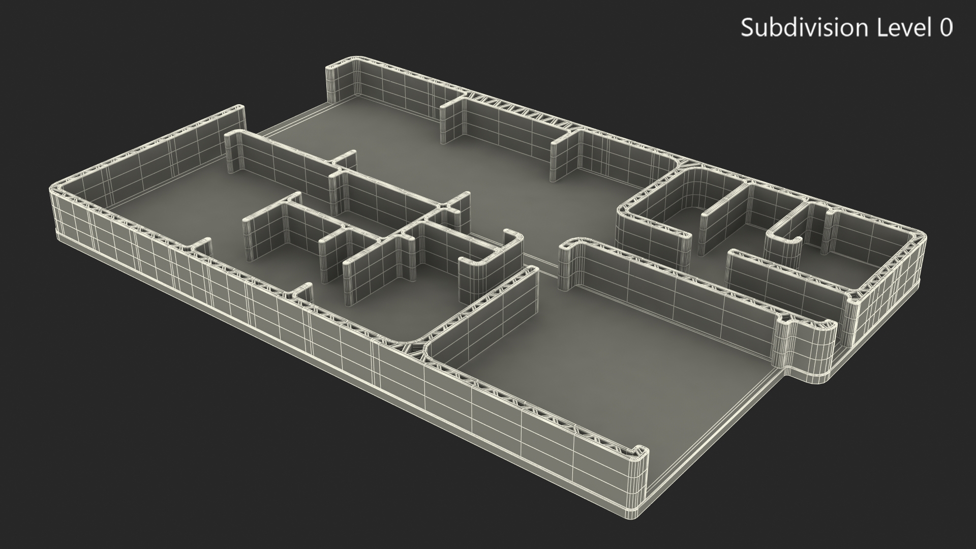 3D Printed House Unfinished 3D