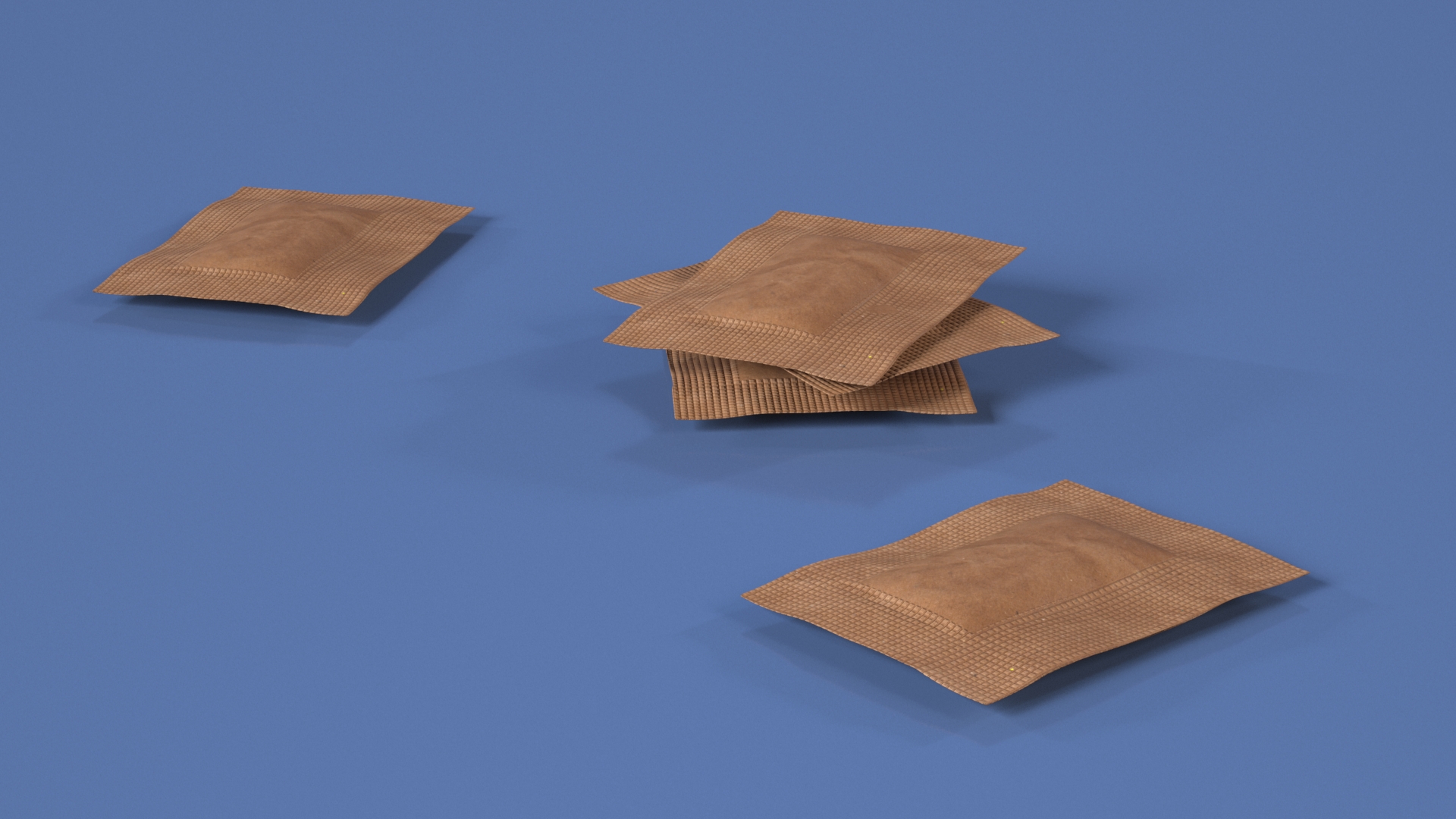 Brown Paper Sugar Sachet 3D model