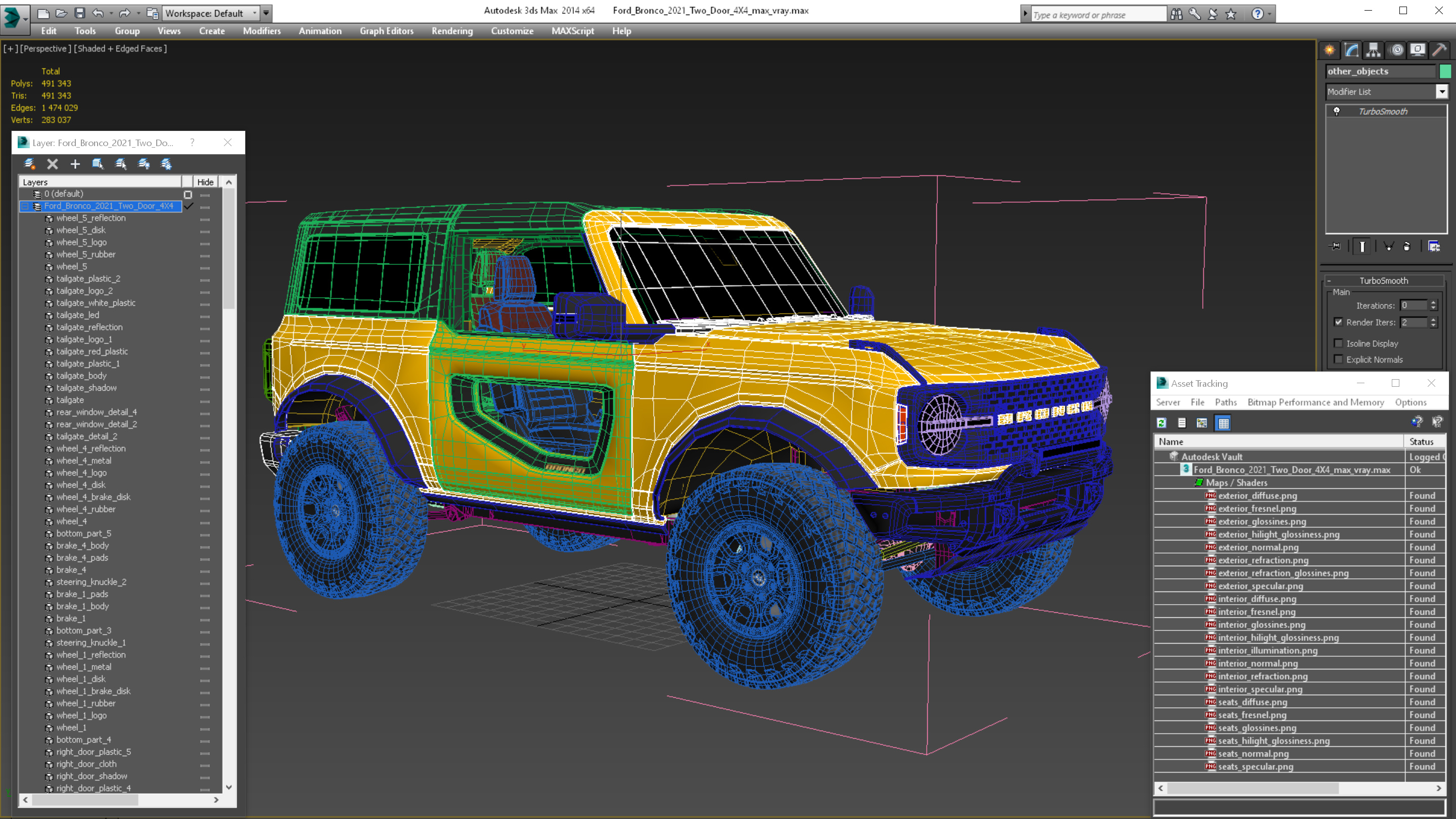 Ford Bronco 2021 Two Door 4X4 3D model