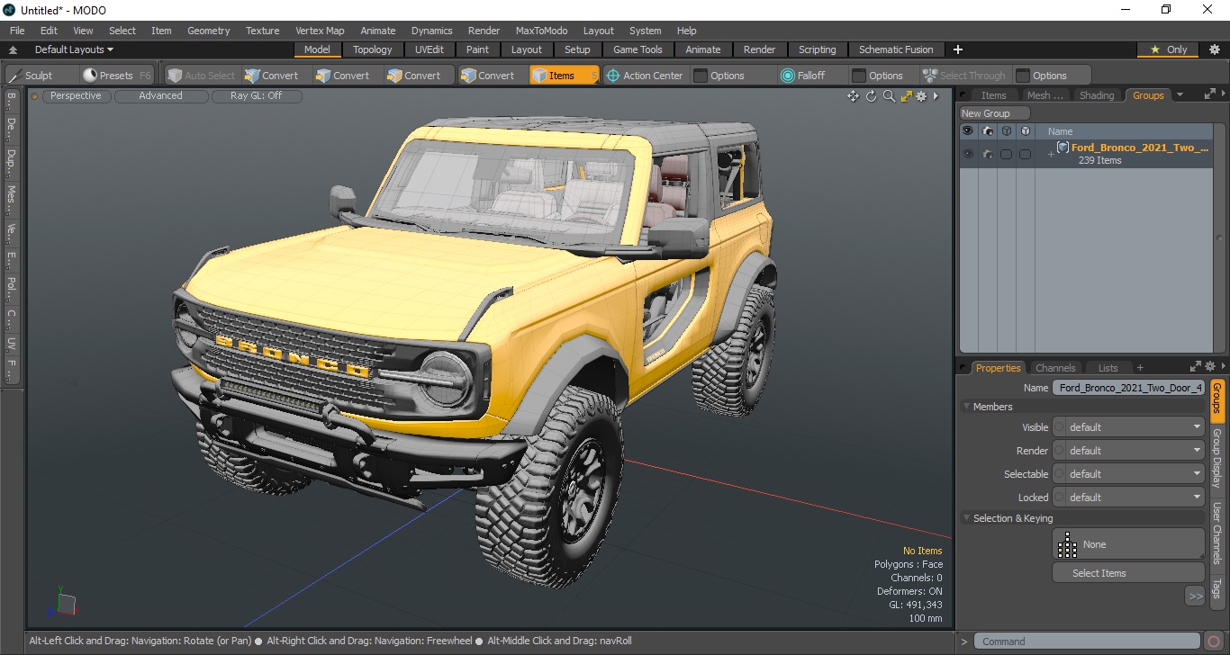 Ford Bronco 2021 Two Door 4X4 3D model