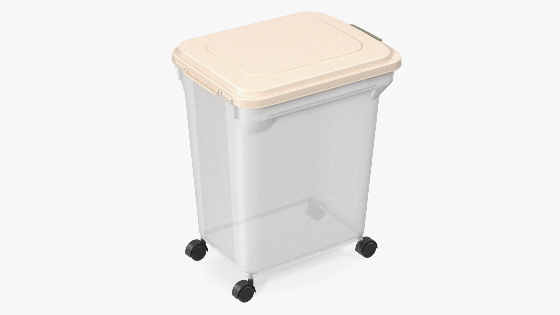 Wheeled Plastic Storage Container White 3D model