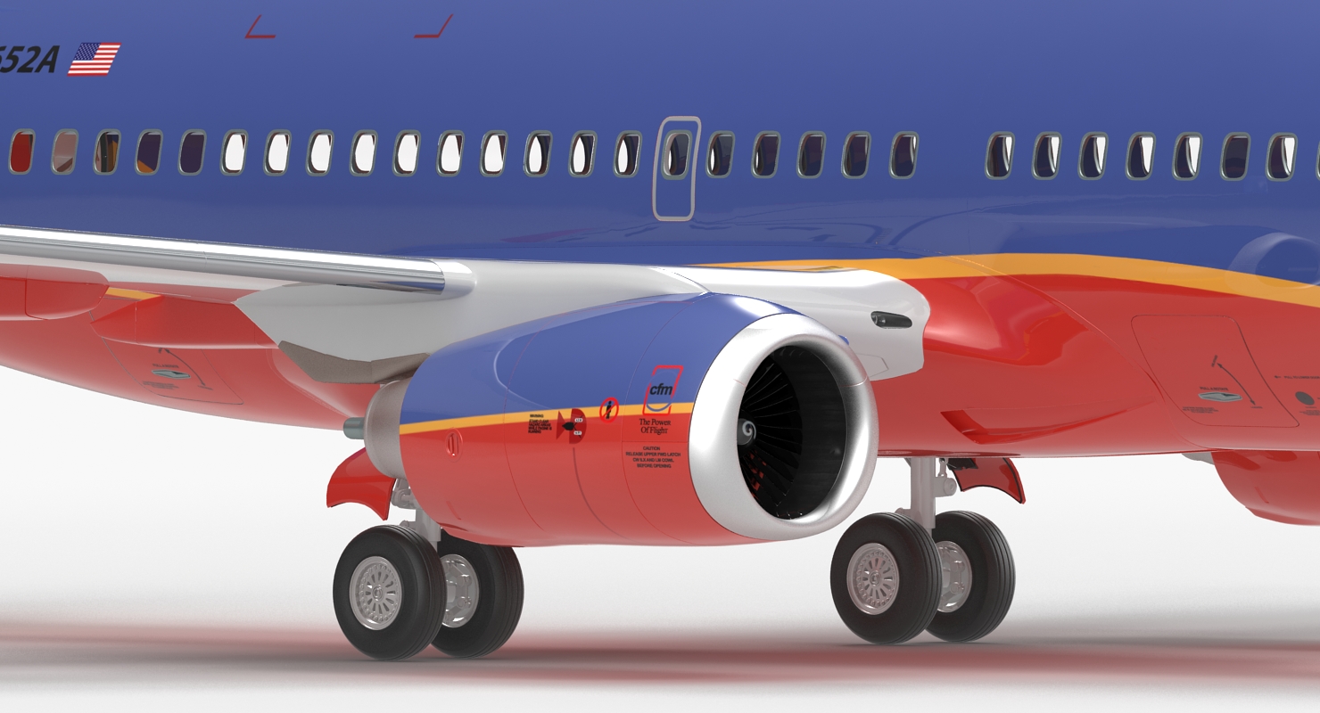 3D Boeing 737 600 Southwest Airlines model