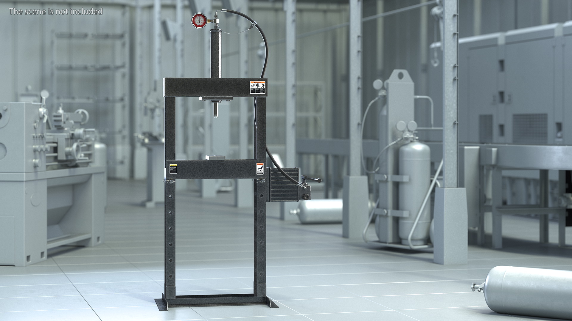 3D model Manual Hydraulic Bench Press Rigged