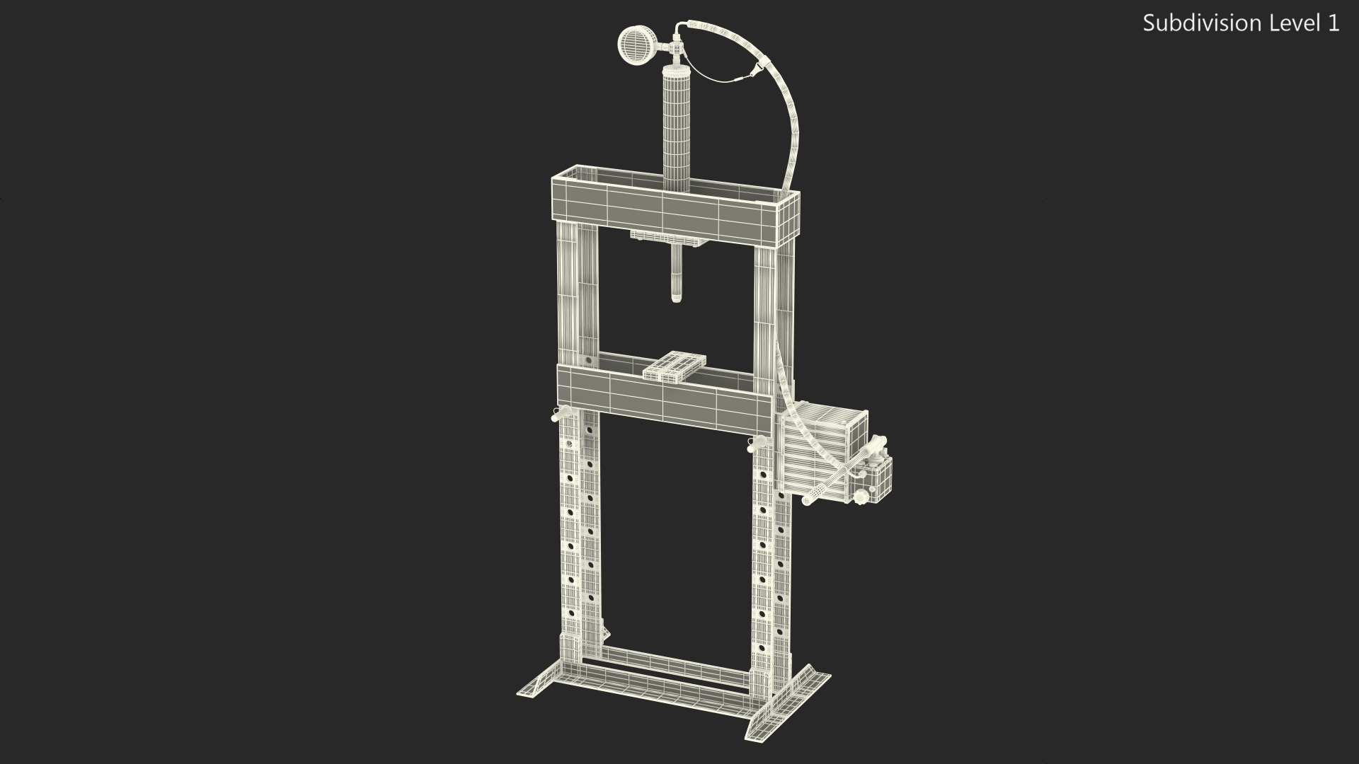 3D model Manual Hydraulic Bench Press Rigged