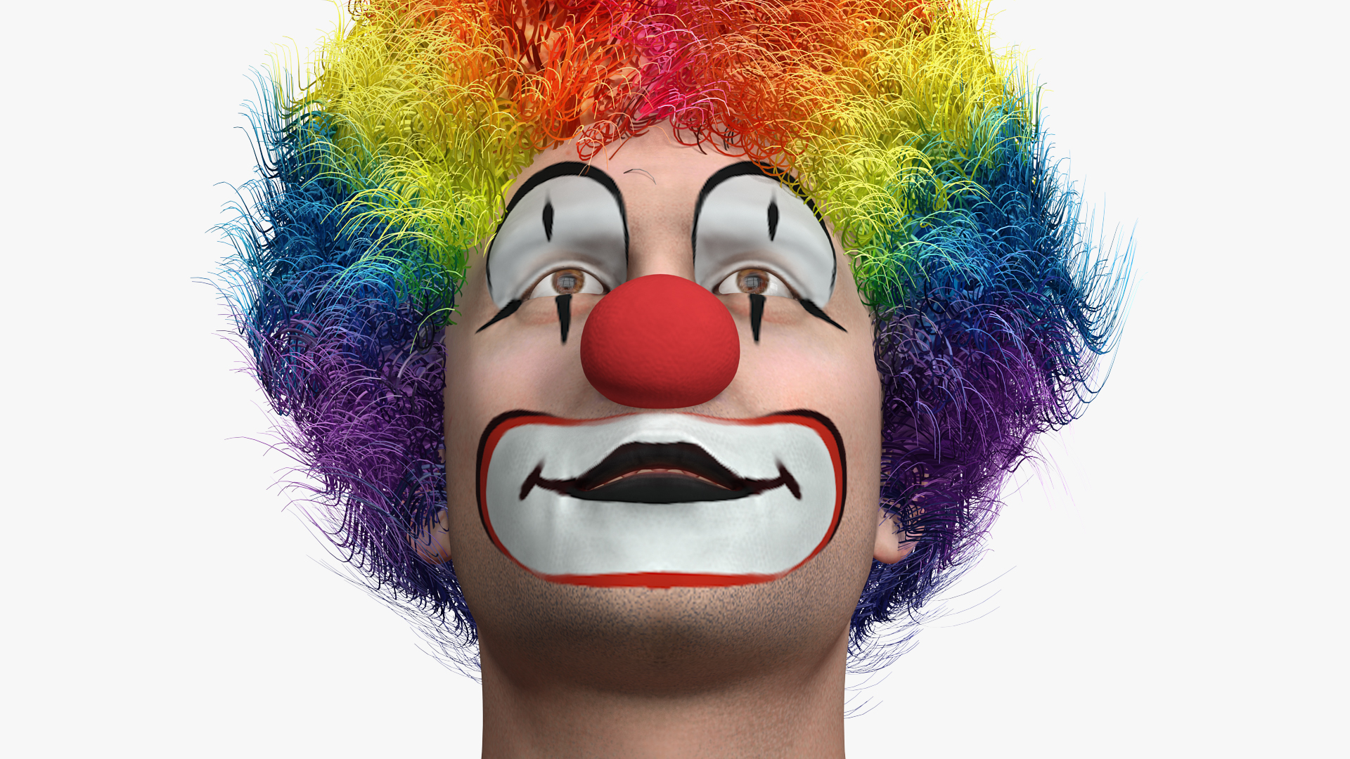 3D model Funny Clown Head Fur