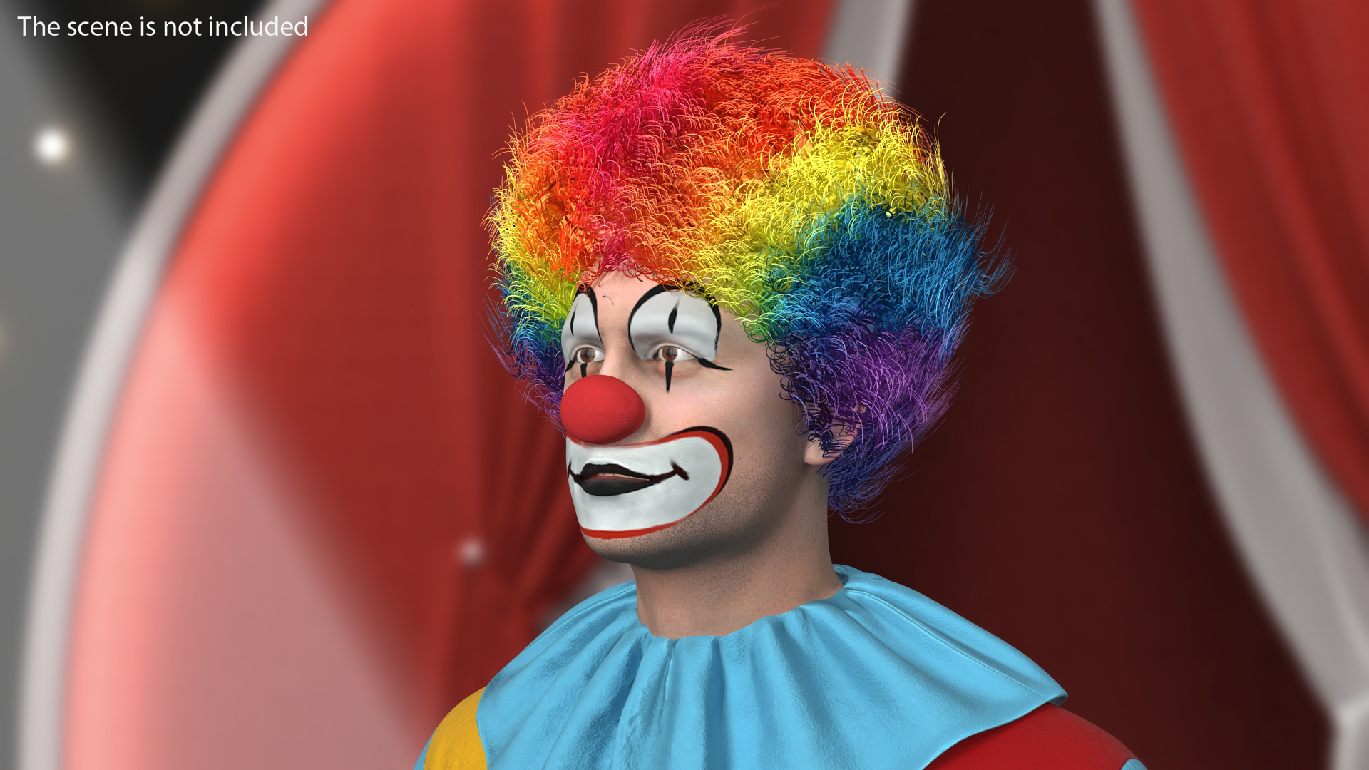 3D model Funny Clown Head Fur