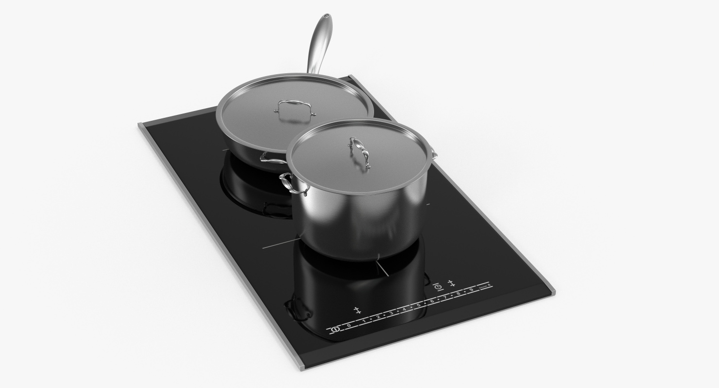 3D Induction Hob with Stainless Tableware model