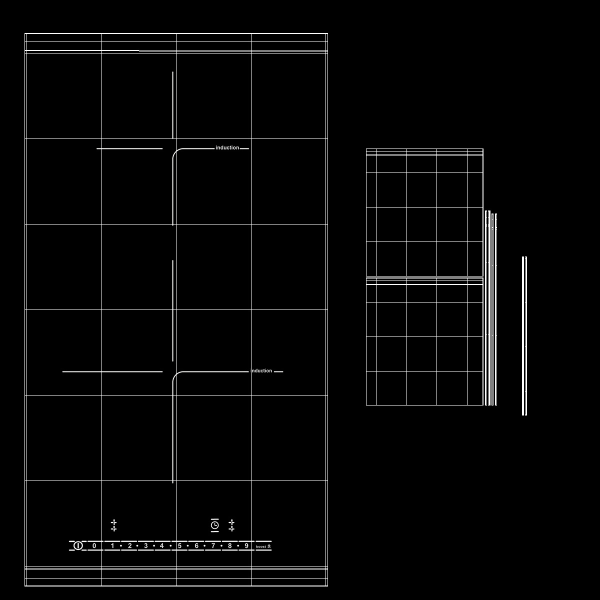 3D Induction Hob with Stainless Tableware model