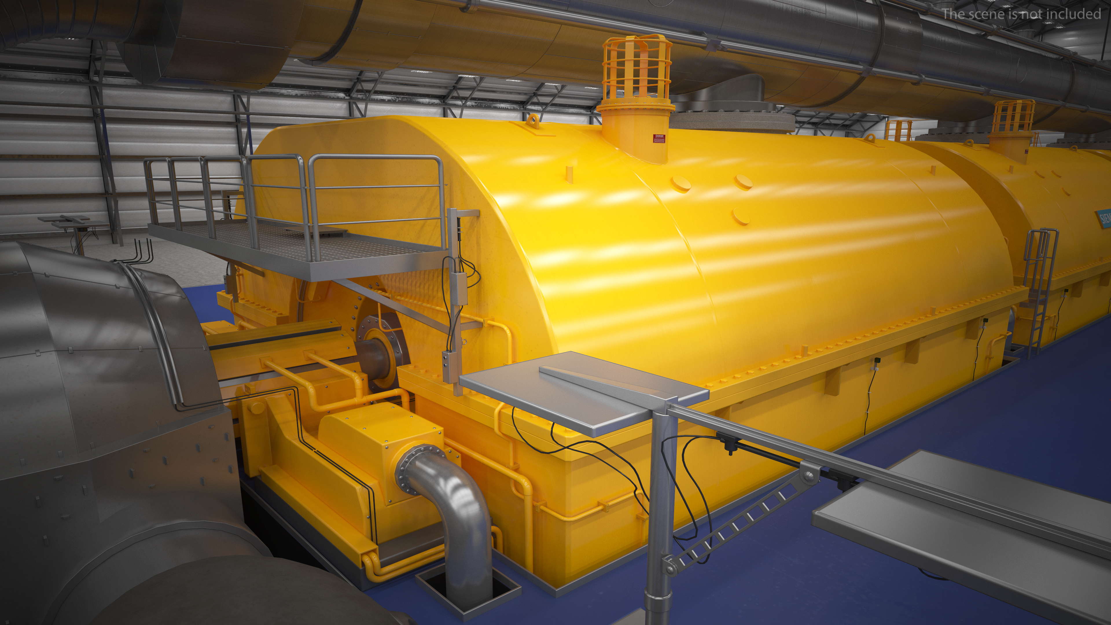 3D Siemens Steam Turbine Generator